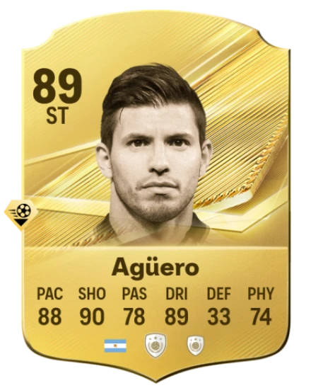 Card Sergio Agüero 89, official EA preview