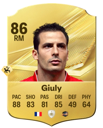 Card Ludovic Giuly 86, official EA preview