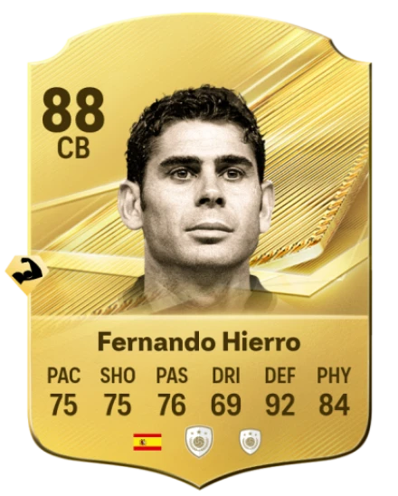Card Fernando Hierro 88, official EA preview