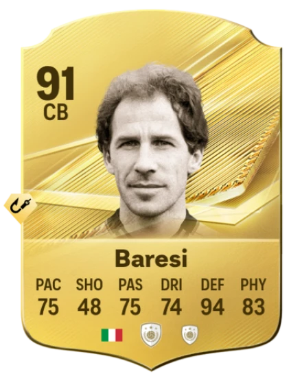 Card Franco Baresi 91, official EA preview
