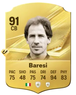 Card Franco Baresi 91, official EA preview