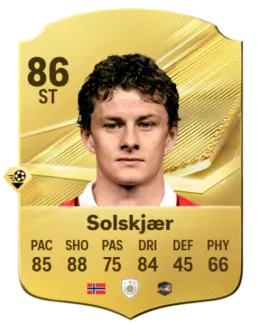 Card Ole Gunnar Solskjær 86, official EA preview