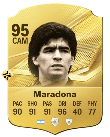 Card Diego Armando Maradona 95, official EA preview