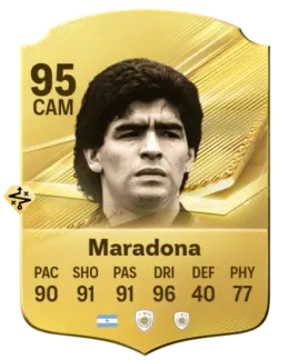 Card Diego Armando Maradona 95, official EA preview