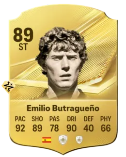 Card Emilio Butragueño 89, official EA preview