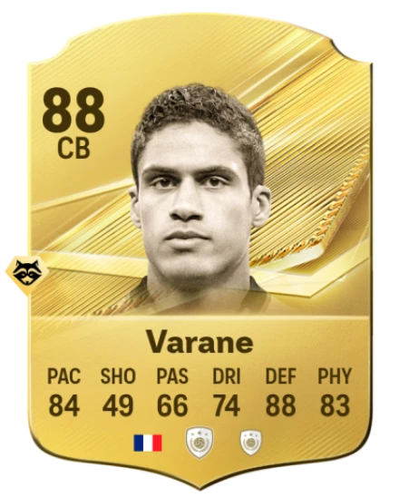 Card Raphaël Varane 88, official EA preview