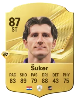 Card Davor Šuker 87, official EA preview