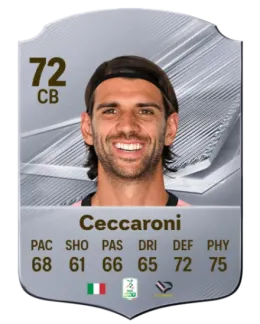 Card Pietro Ceccaroni 72, official EA preview