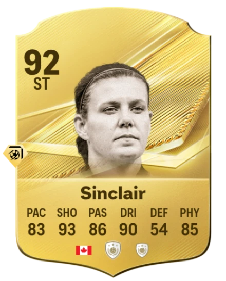 Card Christine Sinclair 92, official EA preview