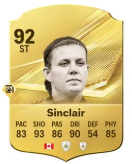 Card Christine Sinclair 92, official EA preview