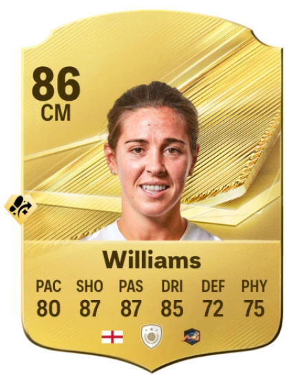 Card Fara Williams 86, official EA preview