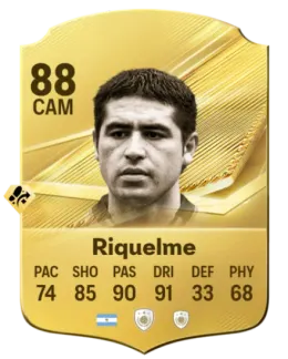 Card Juan Román Riquelme 88, official EA preview