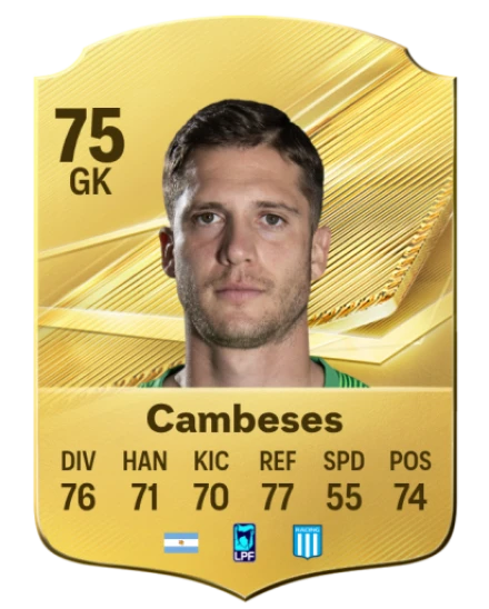 Card Facundo Cambeses 75, official EA preview