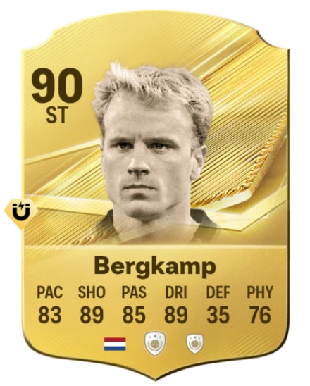 Card Dennis Bergkamp 90, official EA preview