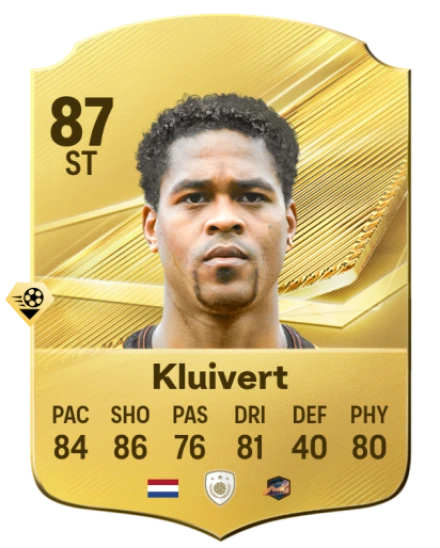 Card Patrick Kluivert 87, official EA preview