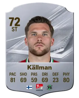 Card Benjamin Källman 72, official EA preview