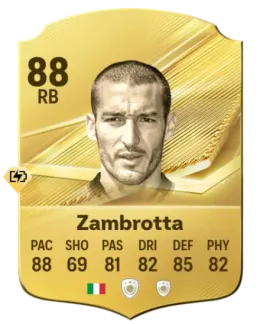 Card Gianluca Zambrotta 88, official EA preview