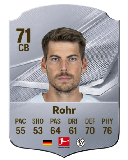 Card Maximilian Rohr 71, official EA preview