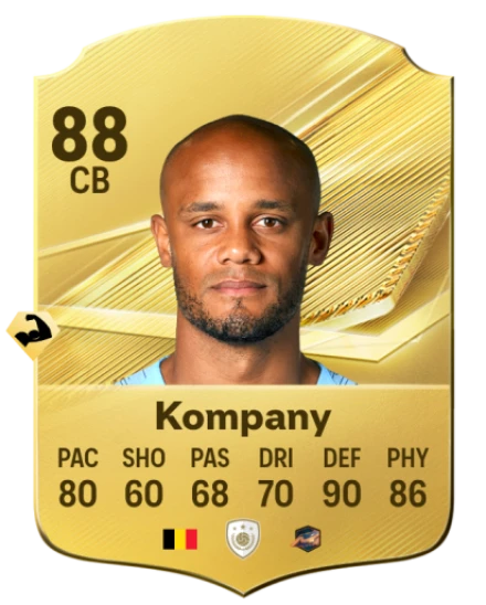 Card Vincent Kompany 88, official EA preview