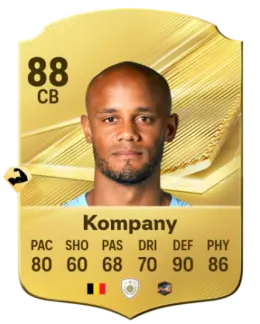 Card Vincent Kompany 88, official EA preview