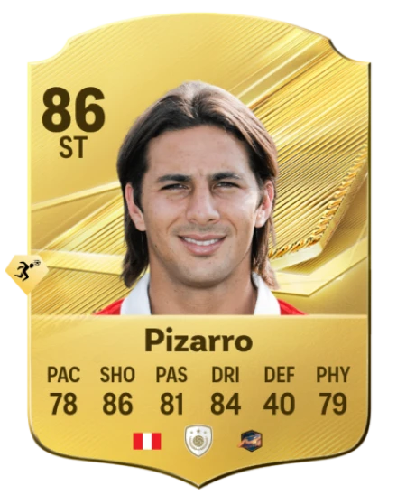 Card Claudio Pizarro 86, official EA preview