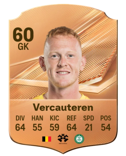 Card Rik Vercauteren 60, official EA preview