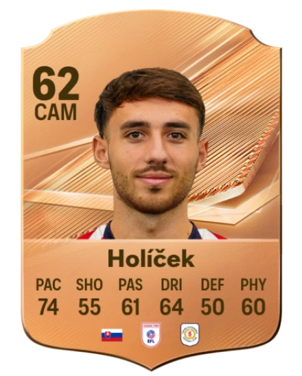 Card Matúš Holíček 62, official EA preview