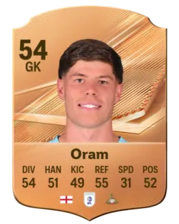 Card Jake Oram 54, official EA preview