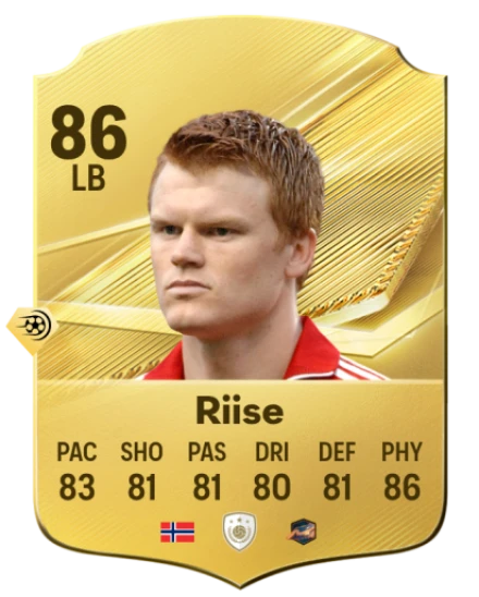 Card John Arne Riise 86, official EA preview
