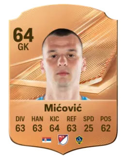 Card Novak Mićović 64, official EA preview