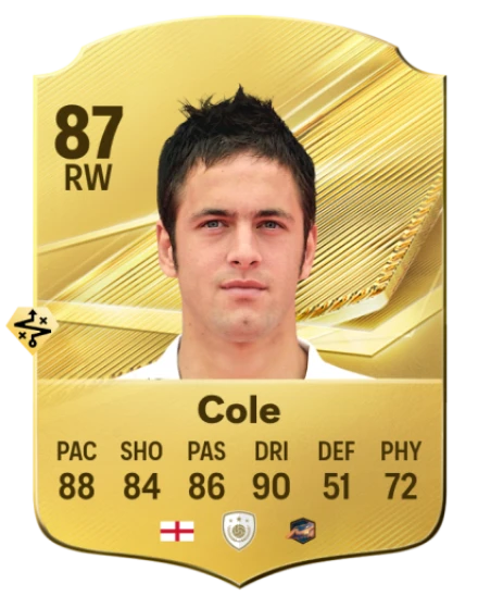 Card Joe Cole 87, official EA preview
