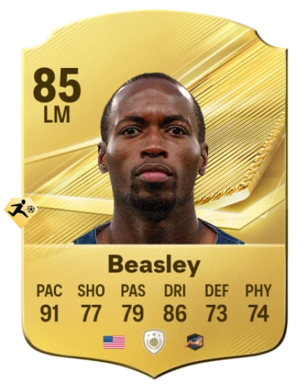 Card DaMarcus Beasley 85, official EA preview