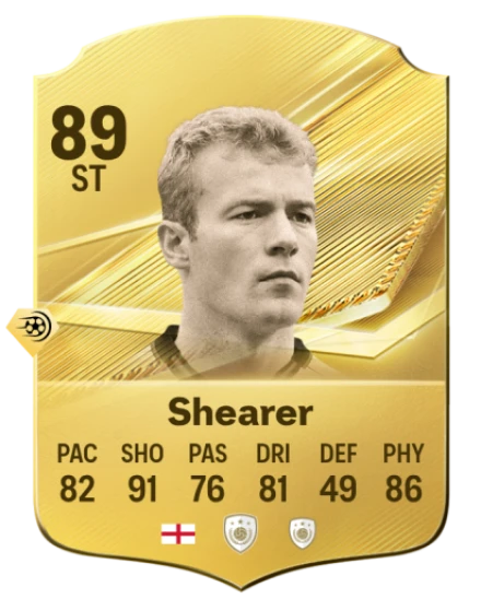 Card Alan Shearer 89, official EA preview