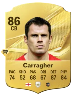 Card Jamie Carragher 86, official EA preview