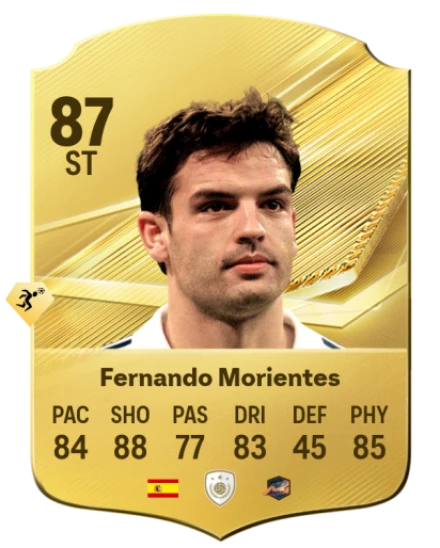 Card Fernando Morientes 87, official EA preview
