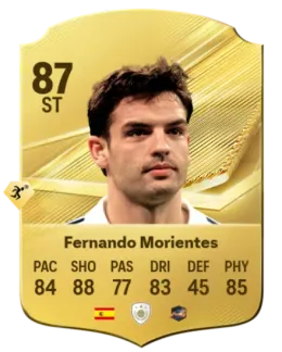 Card Fernando Morientes 87, official EA preview
