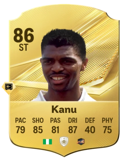 Card Nwankwo Kanu 86, official EA preview