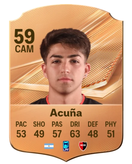 Card Valentino Acuña 59, official EA preview