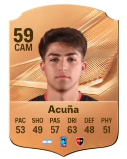 Card Valentino Acuña 59, official EA preview