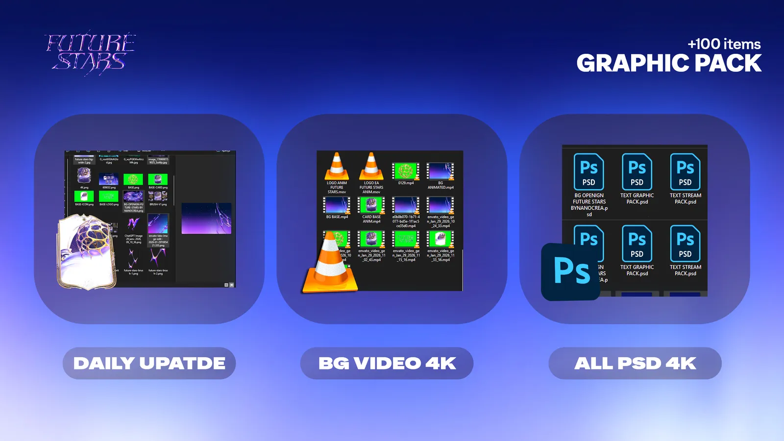 Who is this pack made for?  This Graphic Pack is ideal for:  UT YouTube creators  Streamers promoting their live sessions  Creators posting on X & Instagram  Anyone who wants clean, modern Future Stars visuals  No advanced design skills required.