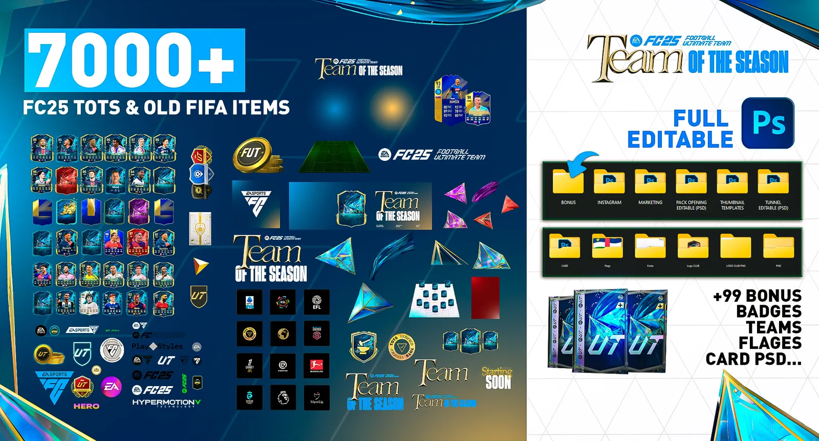 🎮 Das komplette FIFA 25 GFX-Paket für TOTS-Creator (über 7000 Assets)