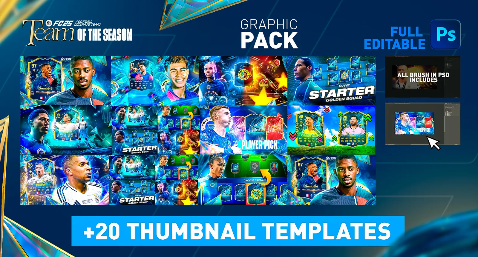 🎮 Das komplette FIFA 25 GFX-Paket für TOTS-Creator (über 7000 Assets)