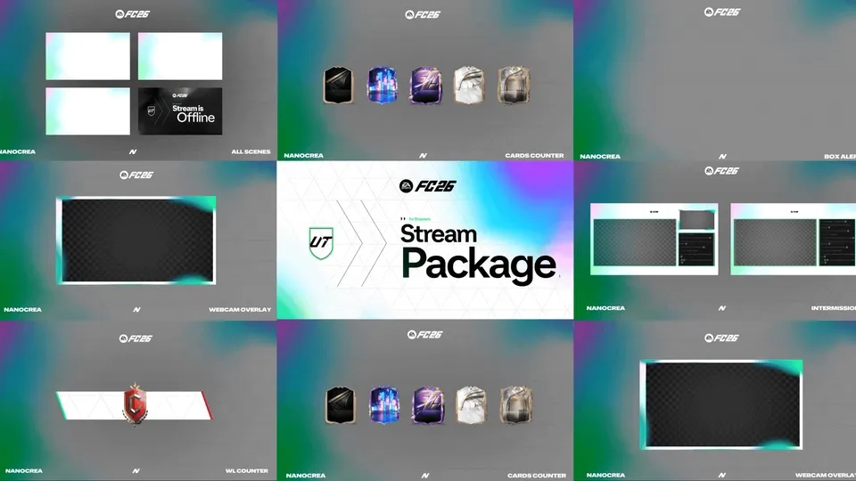 Overlaye FC26 White Stream Pack